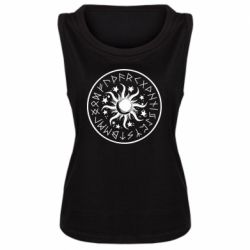 Женская майка Sun in runes - FATLINE Женская майка Sun in runes