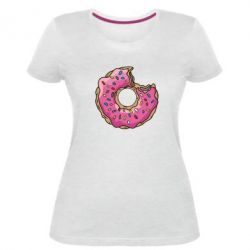 Жіноча стрейчева футболка Пончик - FATLINE Жіноча стрейчева футболка Пончик
