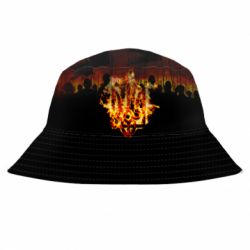 3D панама детская Огненный герб Украины