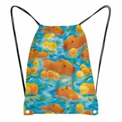 3D рюкзак-мешок Capybaras Swimming - FATLINE 3D рюкзак-мешок Capybaras Swimming