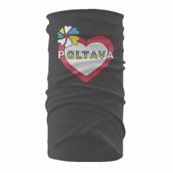 Бандана-труба Полтава, цветок и сердце. - FATLINE Бандана-труба Полтава, цветок и сердце.