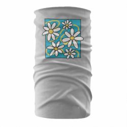 Бандана-труба Ромашки на голубом - FATLINE Бандана-труба Ромашки на голубом
