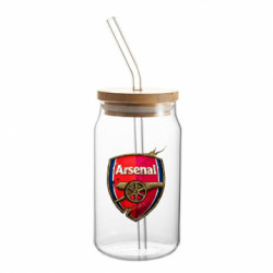 Банка з трубочкою Arsenal Art Logo - FATLINE Банка з трубочкою Arsenal Art Logo