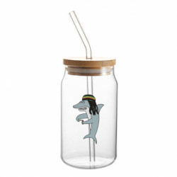Банка з трубочкою Shark Rastaman - FATLINE Банка з трубочкою Shark Rastaman