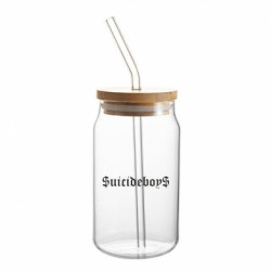 Банка з трубочкою $uicideBoy$ Logo - FATLINE Банка з трубочкою $uicideBoy$ Logo