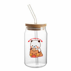 Банка с трубочкой Valentine's Day - FATLINE Банка с трубочкой Valentine's Day