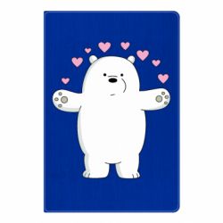 Блокнот А5 Білий ведмідь з серцями - FATLINE Блокнот А5 Білий ведмідь з серцями