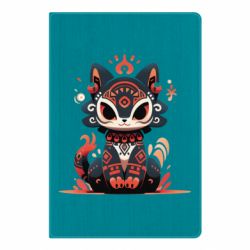 Блокнот А5 Черно красный котик