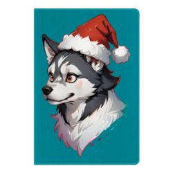 Блокнот А5 Хаски в шапочці Санти - FATLINE Блокнот А5 Хаски в шапочці Санти