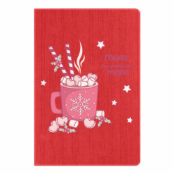 Блокнот А5 Рождественская чашка горячего какао с маршмеллоу - FATLINE Блокнот А5 Рождественская чашка горячего какао с маршмеллоу