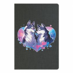 Блокнот А5 закохані песики хаски - FATLINE Блокнот А5 закохані песики хаски