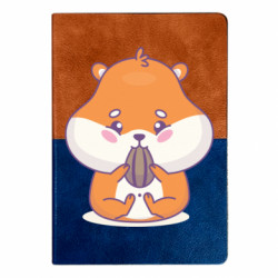 Блокнот двоколірний Смішний гризун хом'як з насінням - FATLINE Блокнот двоколірний Смішний гризун хом'як з насінням