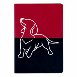 Блокнот двухцветный Такса Минималистичный Арт - FATLINE Блокнот двухцветный Такса Минималистичный Арт