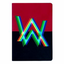 Блокнот двухцветный Alan Walker multicolored logo - FATLINE Блокнот двухцветный Alan Walker multicolored logo