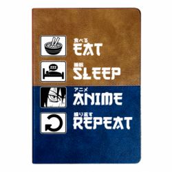 Блокнот двухцветный Eat Sleep Anime. - FATLINE Блокнот двухцветный Eat Sleep Anime.