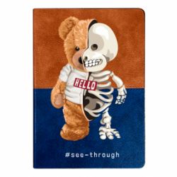 Блокнот двухцветный Медведь скелет - FATLINE Блокнот двухцветный Медведь скелет