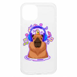 Чехол из раздела Капибара Музыкальная Капибара для Apple iPhone 13 - FATLINE Чехол из раздела Капибара Музыкальная Капибара для Apple iPhone 13