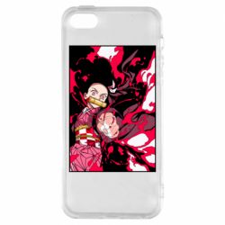 Чехол из раздела Demon Slayer Nezuko dynamic art для Apple iPhone 5S
