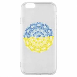 Чехол из раздела Авторские принты Сине желтая мандала для Apple iPhone 6S - FATLINE Чехол из раздела Авторские принты Сине желтая мандала для Apple iPhone 6S