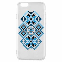 Чехол из раздела Авторские принты Украинский узор голубой для Apple iPhone 6S - FATLINE Чехол из раздела Авторские принты Украинский узор голубой для Apple iPhone 6S
