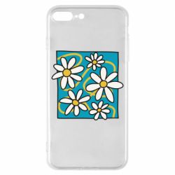 Чехол из раздела Авторские принты Ромашки на голубом для Apple iPhone 8 Plus - FATLINE Чехол из раздела Авторские принты Ромашки на голубом для Apple iPhone 8 Plus