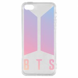 Чехол из раздела BTS BTS gradient logo для Apple iPhone SE - FATLINE Чехол из раздела BTS BTS gradient logo для Apple iPhone SE