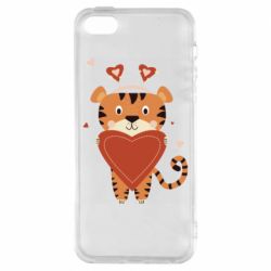 Чехол из раздела Тигр Влюбленный Тигр с большим сердцем для Apple iPhone SE
