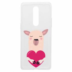 Чехол из раздела Лама Lama with heart для OnePlus 8 - FATLINE Чехол из раздела Лама Lama with heart для OnePlus 8