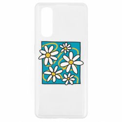 Чехол из раздела Авторские принты Ромашки на голубом для Oppo Find X2 - FATLINE Чехол из раздела Авторские принты Ромашки на голубом для Oppo Find X2