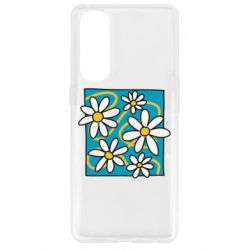 Чехол из раздела Авторские принты Ромашки на голубом для Oppo Reno 4 Pro - FATLINE Чехол из раздела Авторские принты Ромашки на голубом для Oppo Reno 4 Pro