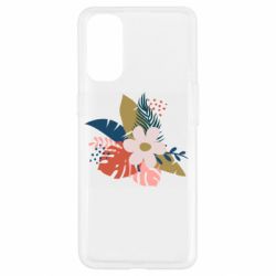 Чехол из раздела Авторские принты Тропические листья для Oppo Reno 4 - FATLINE Чехол из раздела Авторские принты Тропические листья для Oppo Reno 4