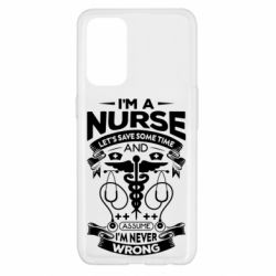 Чехол из раздела Врачам Nurse I'm Never Wrong для Oppo Reno 5 4G - FATLINE Чехол из раздела Врачам Nurse I'm Never Wrong для Oppo Reno 5 4G