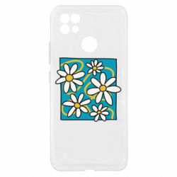 Чехол из раздела Авторские принты Ромашки на голубом для Realme C21 - FATLINE Чехол из раздела Авторские принты Ромашки на голубом для Realme C21
