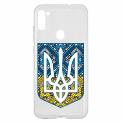 Чехол из раздела Вишиванки Герб Украины с вышивкой для Samsung A11/M11 - FATLINE Чехол из раздела Вишиванки Герб Украины с вышивкой для Samsung A11/M11