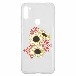 Чехол из раздела Вишиванки Подсолнухи с вышивкой для Samsung A11/M11 - FATLINE Чехол из раздела Вишиванки Подсолнухи с вышивкой для Samsung A11/M11