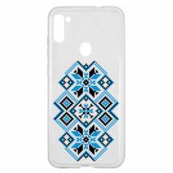 Чехол из раздела Вишиванки Украинский узор голубой для Samsung A11/M11 - FATLINE Чехол из раздела Вишиванки Украинский узор голубой для Samsung A11/M11