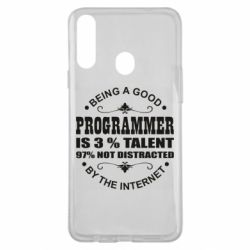 Чехол из раздела Программистам 3% talent 97% not distracted для Samsung A20s - FATLINE Чехол из раздела Программистам 3% talent 97% not distracted для Samsung A20s