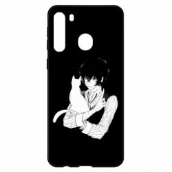 Чехол из раздела Великий из бродячих псов Великий из бродячих псов черно белое для Samsung A21