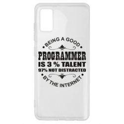 Чехол из раздела Программистам 3% talent 97% not distracted для Samsung A41 - FATLINE Чехол из раздела Программистам 3% talent 97% not distracted для Samsung A41