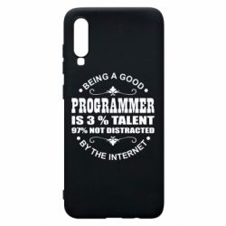 Чехол из раздела Программистам 3% talent 97% not distracted для Samsung A70 - FATLINE Чехол из раздела Программистам 3% talent 97% not distracted для Samsung A70