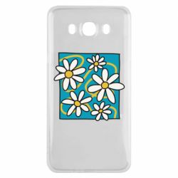 Чехол из раздела Авторские принты Ромашки на голубом для Samsung J7 2016 - FATLINE Чехол из раздела Авторские принты Ромашки на голубом для Samsung J7 2016