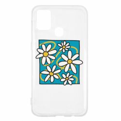 Чехол из раздела Авторские принты Ромашки на голубом для Samsung M31 - FATLINE Чехол из раздела Авторские принты Ромашки на голубом для Samsung M31