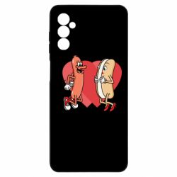 Чехол из раздела 14 Февраля Hot dog love для Samsung M52 - FATLINE Чехол из раздела 14 Февраля Hot dog love для Samsung M52