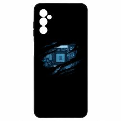 Чехол из раздела Программистам Motherboard through the T-Shirt для Samsung M52 - FATLINE Чехол из раздела Программистам Motherboard through the T-Shirt для Samsung M52