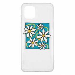 Чехол из раздела Авторские принты Ромашки на голубом для Samsung Note 10 Lite - FATLINE Чехол из раздела Авторские принты Ромашки на голубом для Samsung Note 10 Lite
