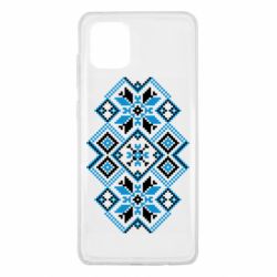 Чехол из раздела Авторские принты Украинский узор голубой для Samsung Note 10 Lite - FATLINE Чехол из раздела Авторские принты Украинский узор голубой для Samsung Note 10 Lite