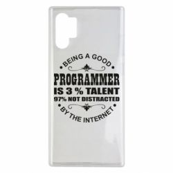 Чехол из раздела Программистам 3% talent 97% not distracted для Samsung Note 10 Plus - FATLINE Чехол из раздела Программистам 3% talent 97% not distracted для Samsung Note 10 Plus