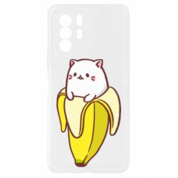 Чехол из раздела Любителям еды Cat and Banana для Xiaomi Redmi Note 10 Pro 5G - FATLINE Чехол из раздела Любителям еды Cat and Banana для Xiaomi Redmi Note 10 Pro 5G