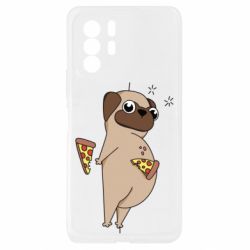 Чехол из раздела Любителям еды Pug loves pizza для Xiaomi Redmi Note 10 Pro 5G - FATLINE Чехол из раздела Любителям еды Pug loves pizza для Xiaomi Redmi Note 10 Pro 5G
