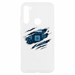 Чехол из раздела Программистам Motherboard through the T-Shirt для Xiaomi Redmi Note 8T - FATLINE Чехол из раздела Программистам Motherboard through the T-Shirt для Xiaomi Redmi Note 8T